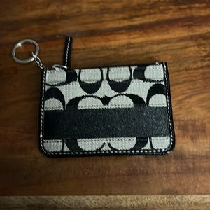Pretty black and gray signature coach purse